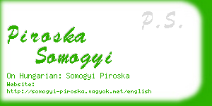 piroska somogyi business card